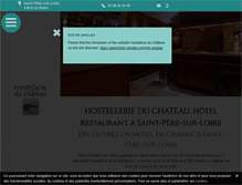 Tablet Screenshot of hostellerie-du-chateau.fr